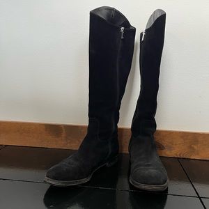 Fratelli Rossetti Suede Riding boots, Black